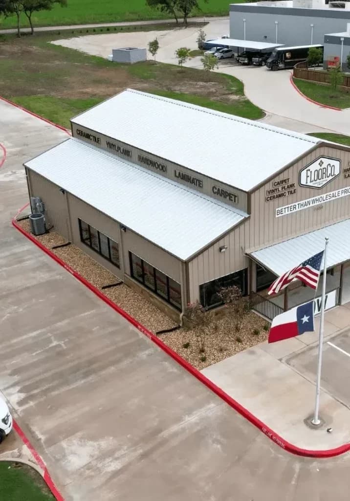 Waco showroom aerial view