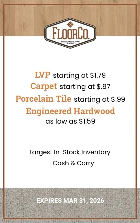 Flooring coupon promotion