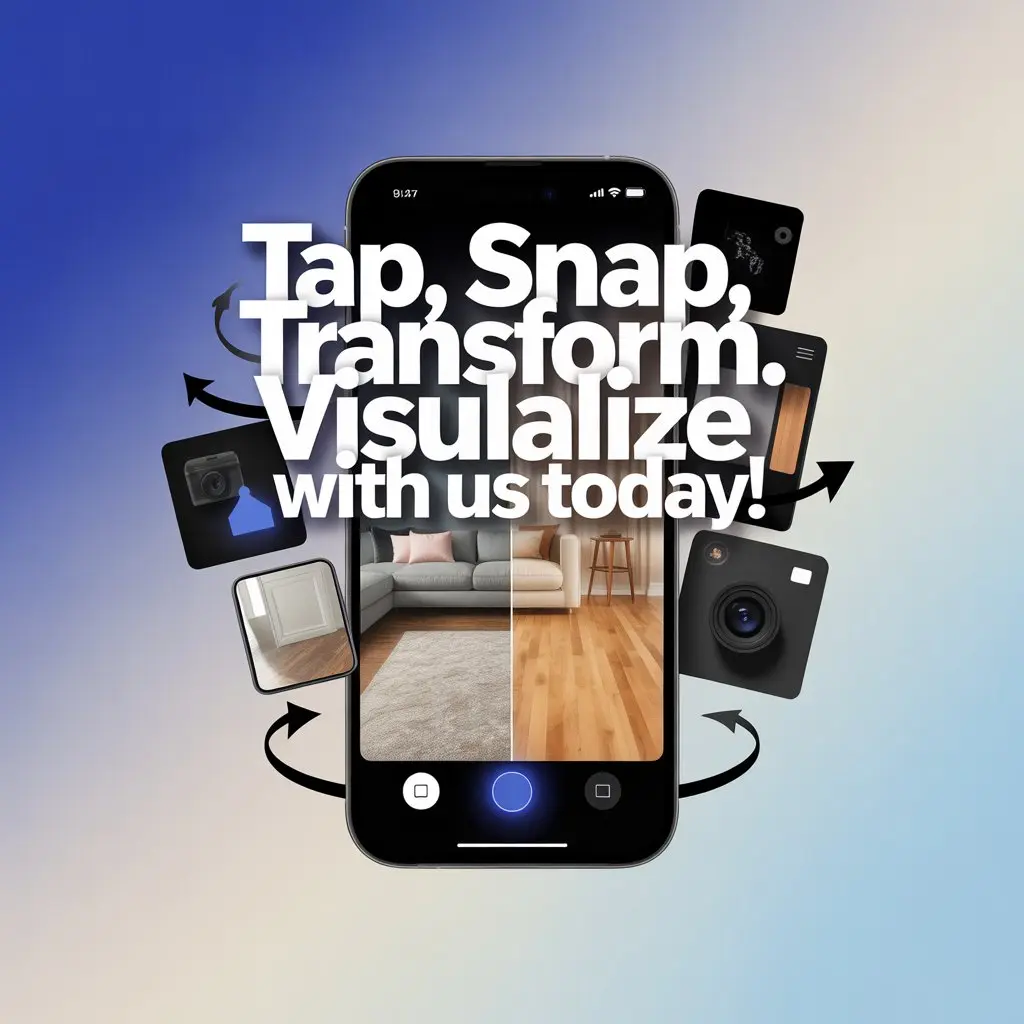 Tap Snap Transform room visualizer graphic