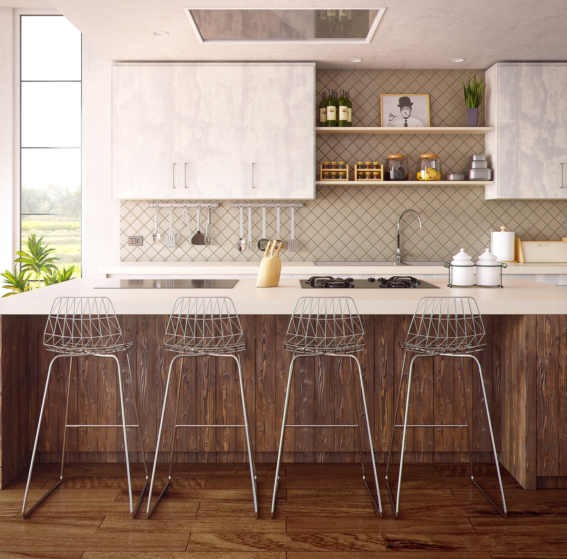 Tile Patterned, Large-Format, and Wood-Look Tile in a large luxury bathroom by FloorCo Premium