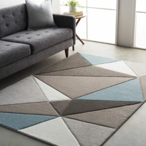 Geometric patterned area rug | Floorco Premium