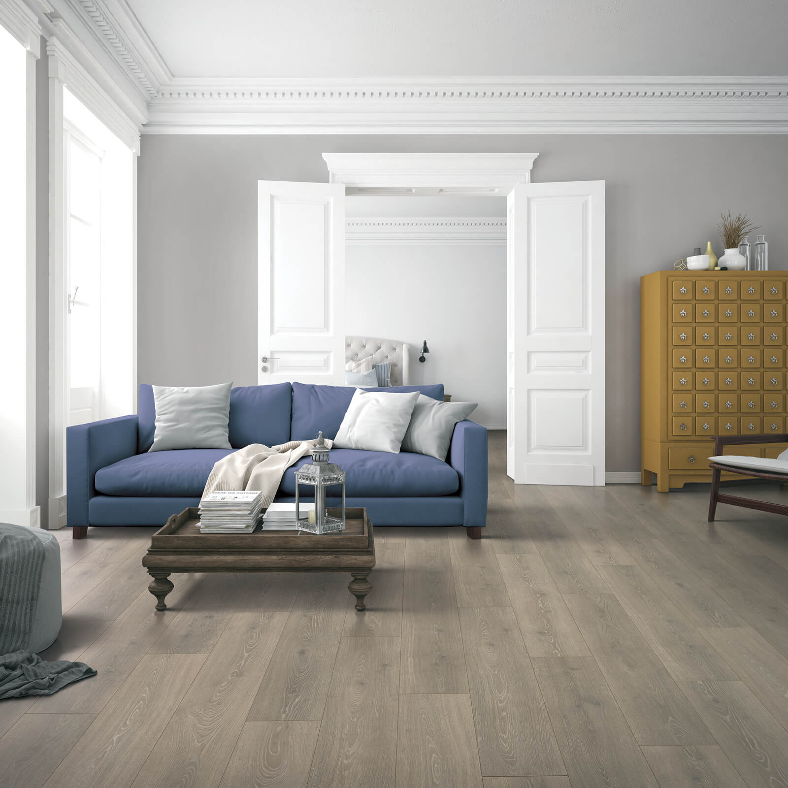 Wood-look flooring in living room | Floorco Premium