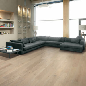 Wood-look vinyl flooring in living room | Floorco Premium